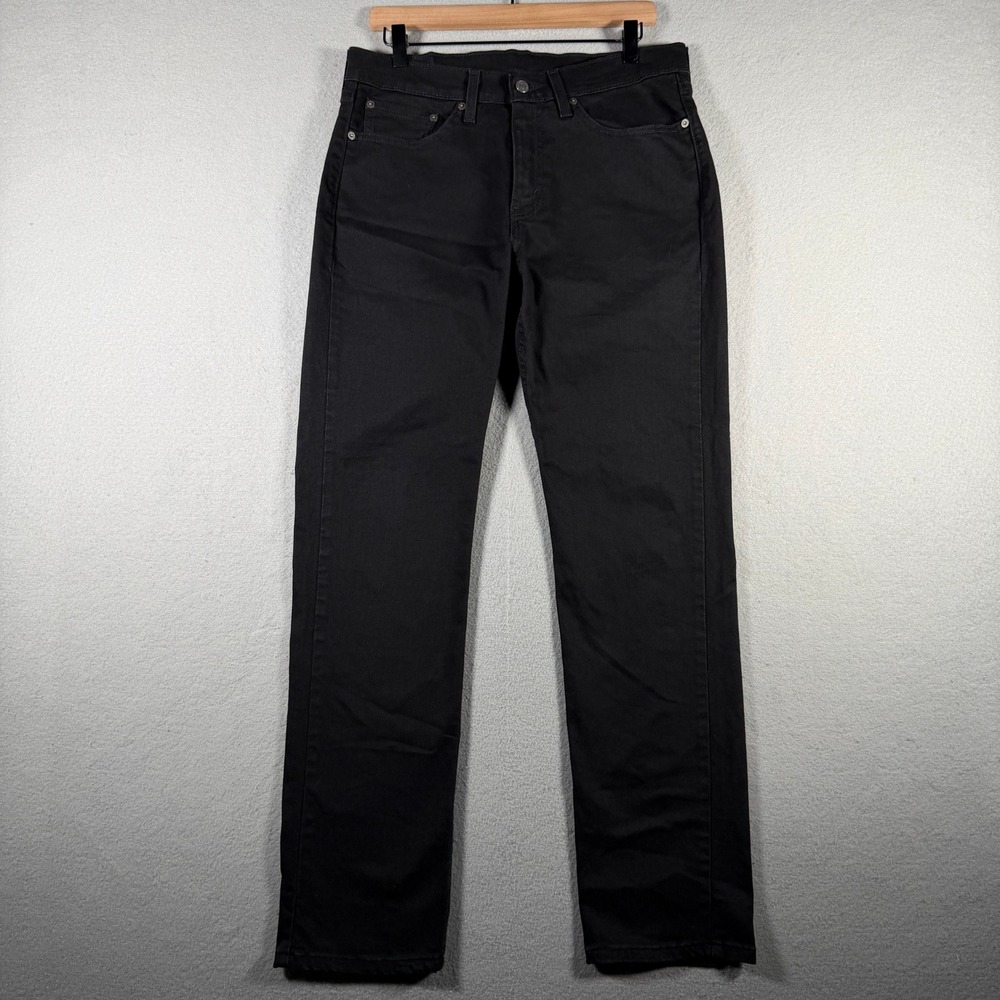 Levi 514 Straight Fit Jeans Mens 31x32 Black WaterLess Stretch Denim A74356